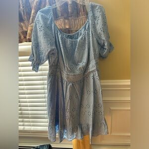 Pretty Garden Short Sleeve Ruffled Tier Midi Dress Size XL